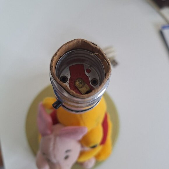 Winnie The Pooh Piglet Lamp Plush Light Plastic Base Vintage Nursery Baby Child - Picture 7 of 12